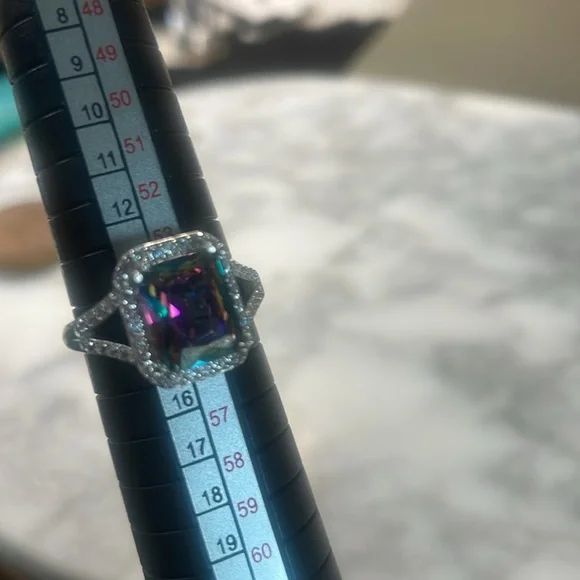 Large Mystic Topaz gemstone ring size 7 - Picture 10 of 10